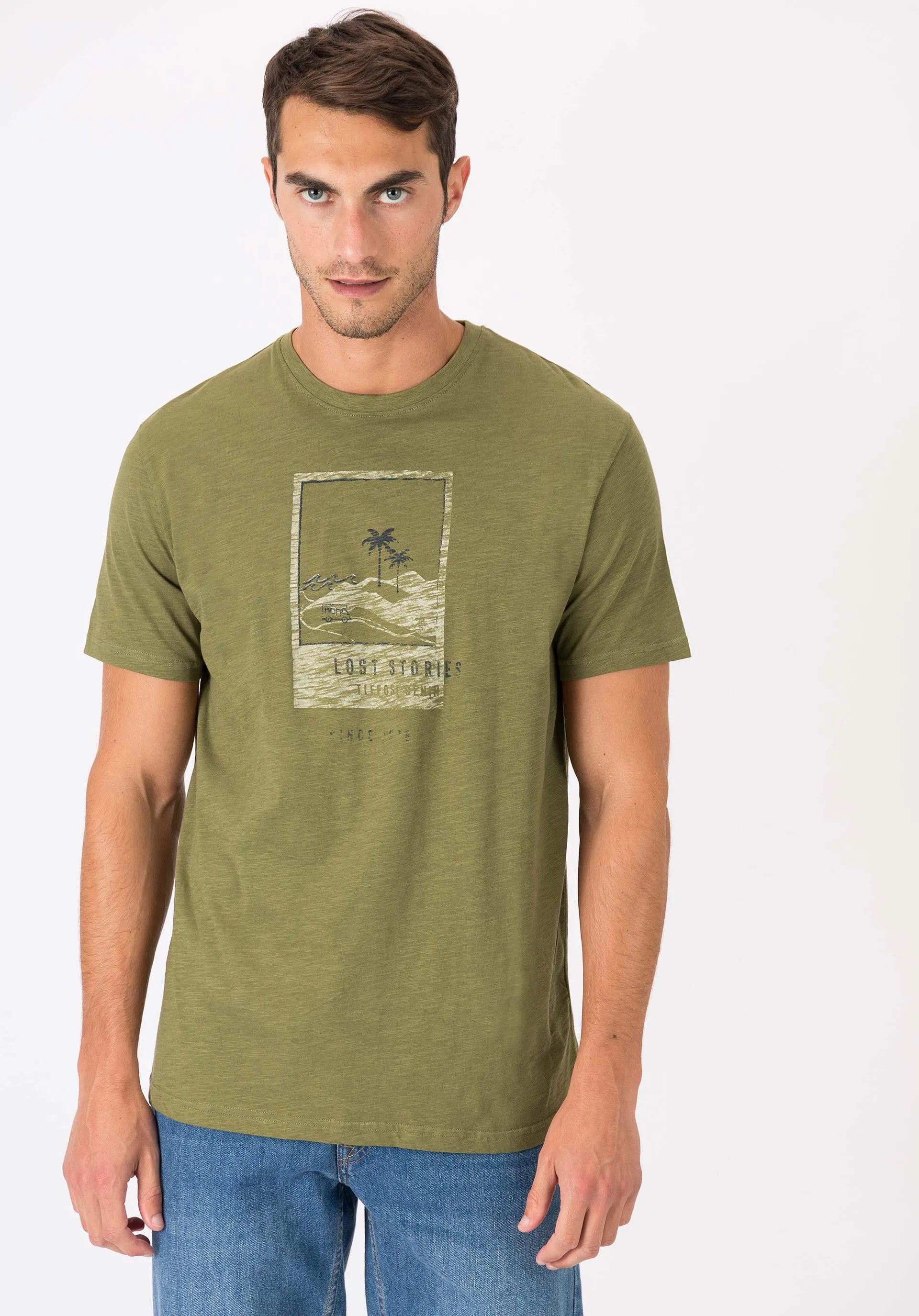 Camiseta Genoa Kelly Green - ECRU