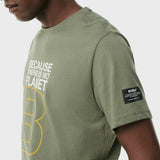 Camiseta Great B Washed Olive - ECRU