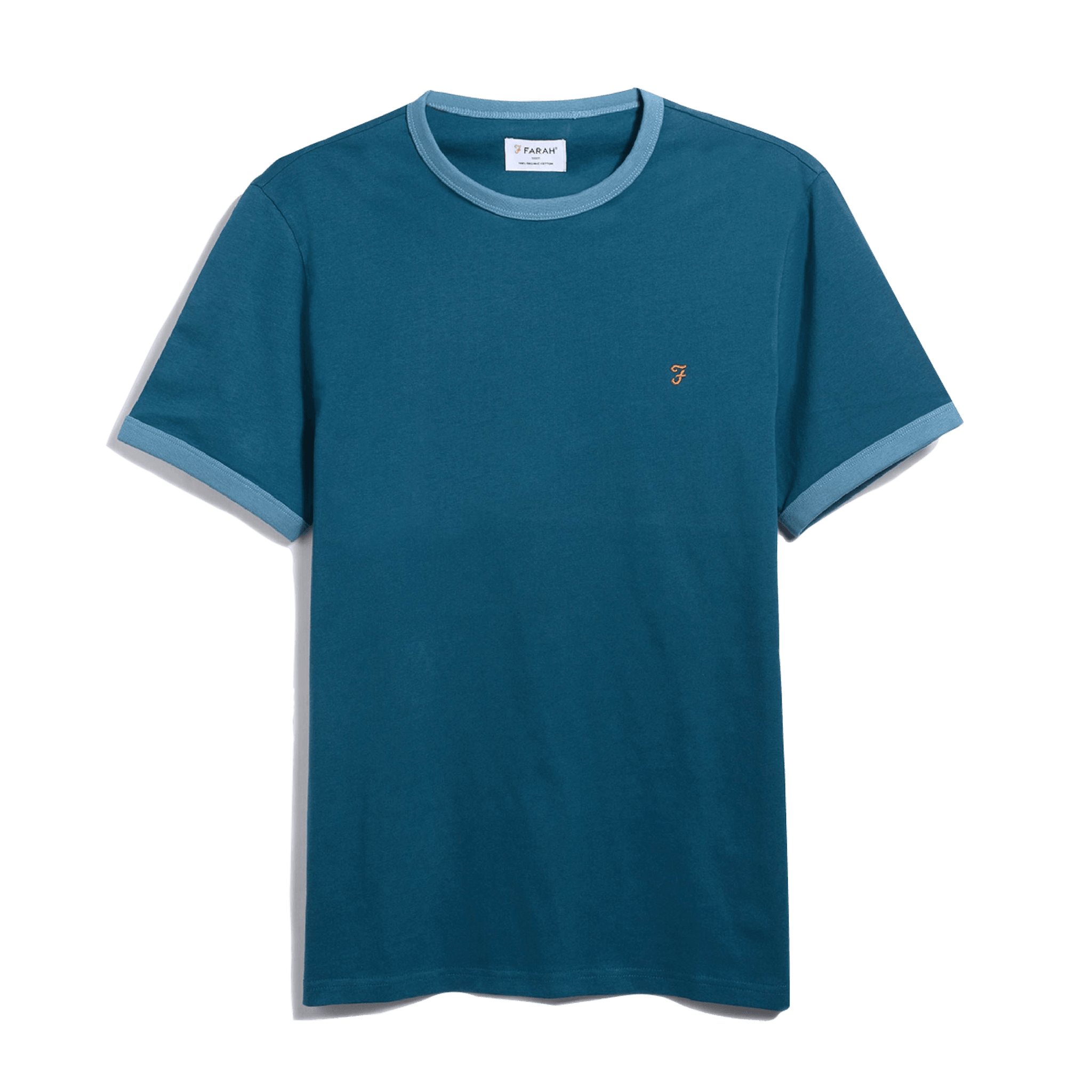 Camiseta Groves de corte ajustado con ribete de algodón orgánico Saxe - ECRU