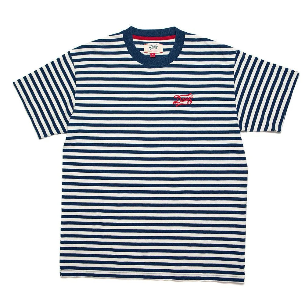 Camiseta Indigo Stripe - ECRU