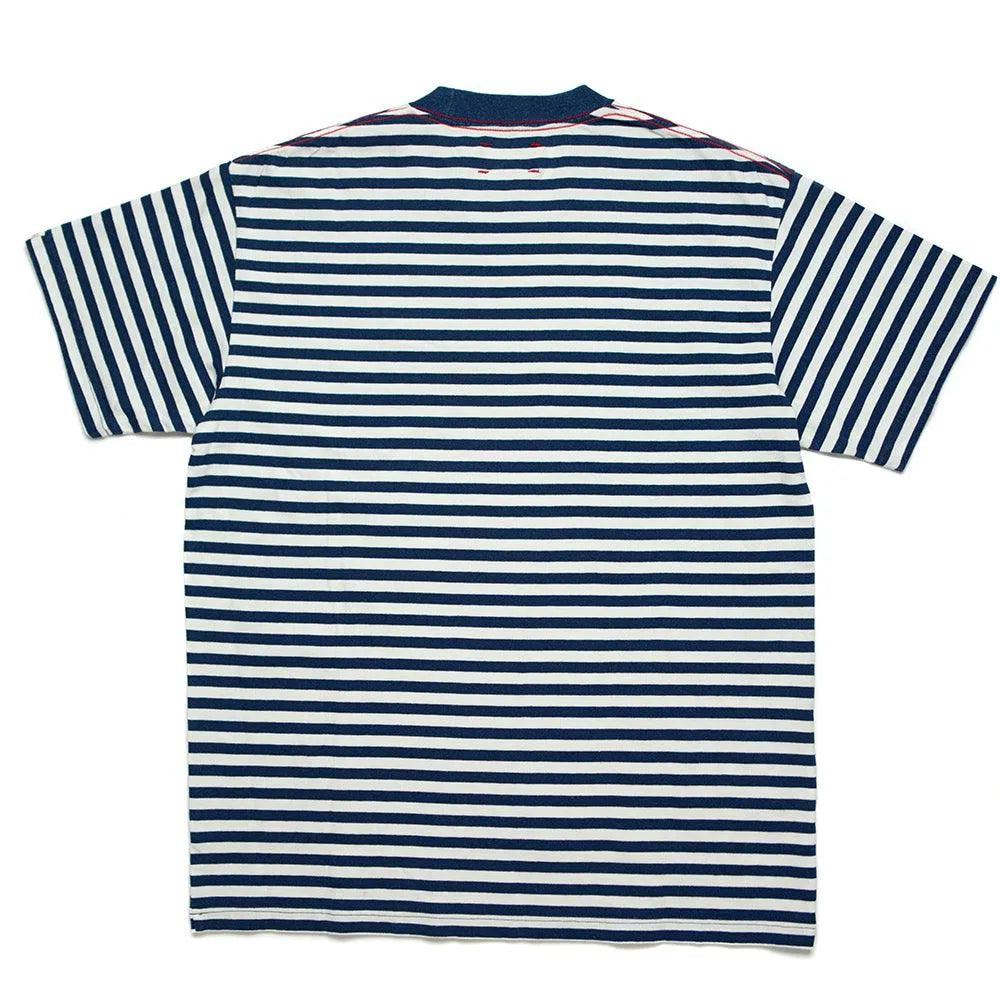 Camiseta Indigo Stripe - ECRU