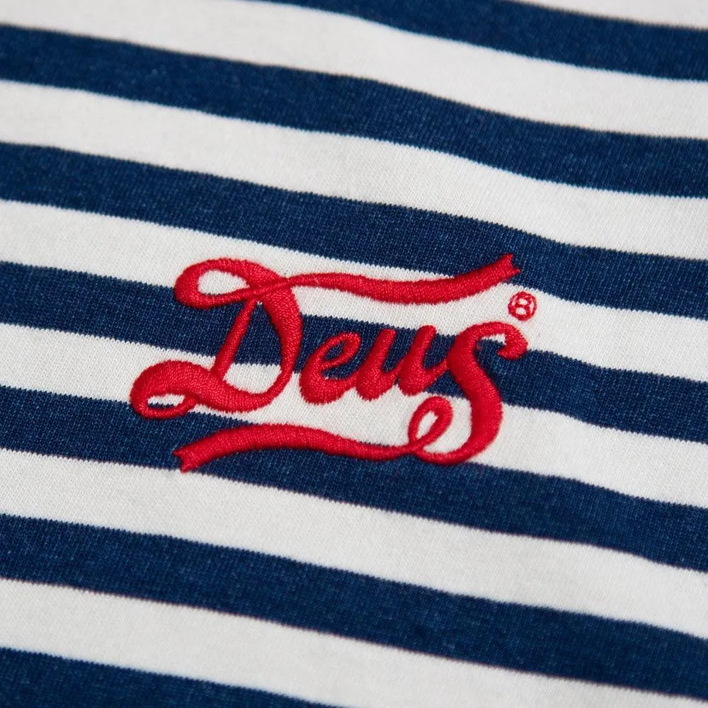 Camiseta Indigo Stripe - ECRU