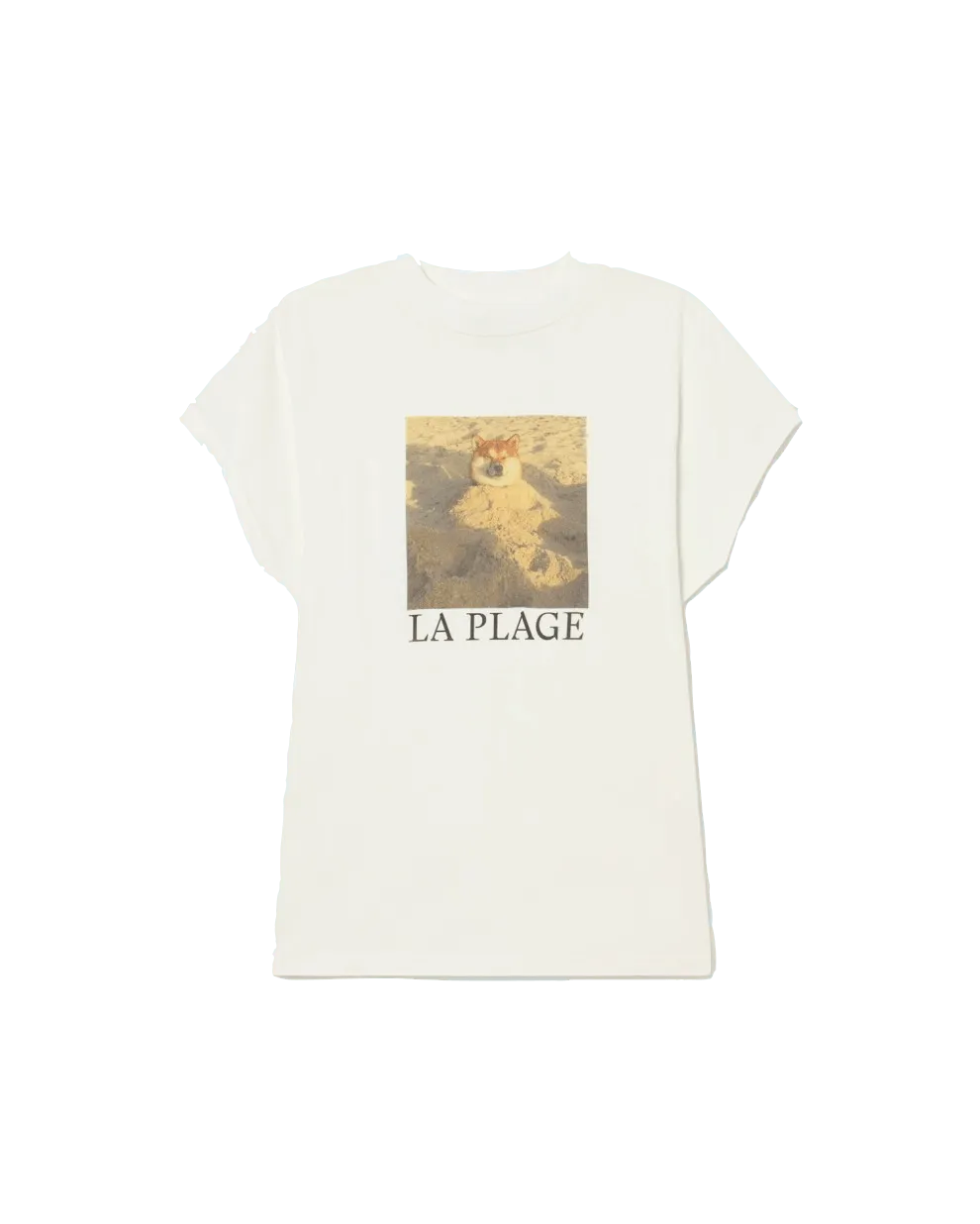 Camiseta La Plage - ECRU