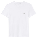 Camiseta Lacoste de Algodón con Cuello Redondo para Hombre - ECRU