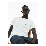 Camiseta Lacoste de Algodón con Cuello Redondo para Hombre - ECRU
