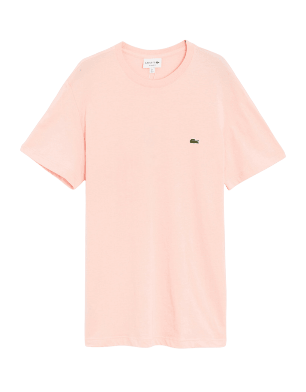 Camiseta Lacoste de algodón con cuello redondo para hombre rosa - ECRU