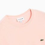 Camiseta Lacoste de algodón con cuello redondo para hombre rosa - ECRU