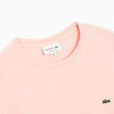 Camiseta Lacoste de algodón con cuello redondo para hombre rosa - ECRU