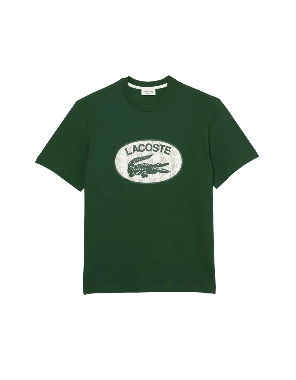 Camiseta Lacoste Regular Fit con Estampado de Monograma - ECRU