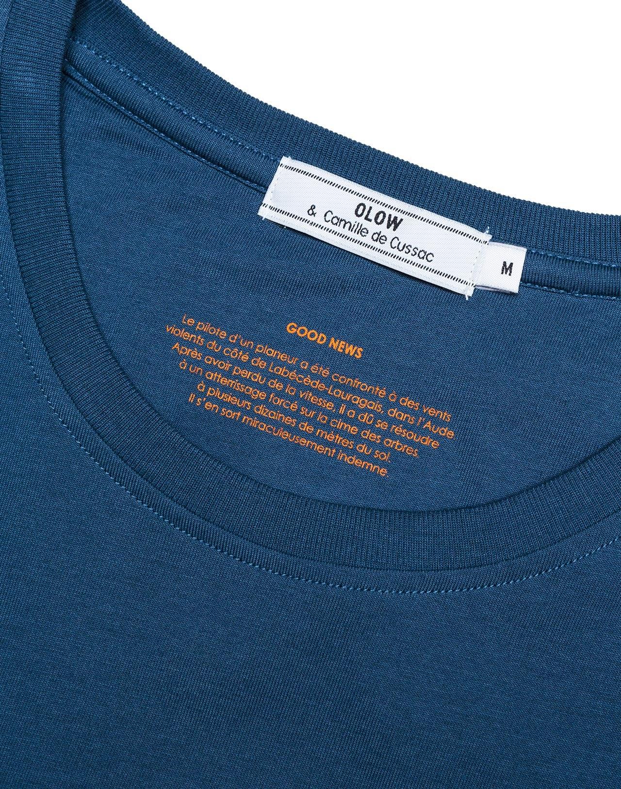 Camiseta Landing Azul - ECRU