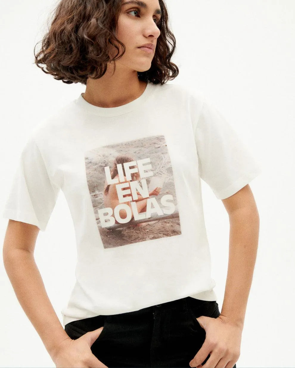 Camiseta Life en Bolas - ECRU