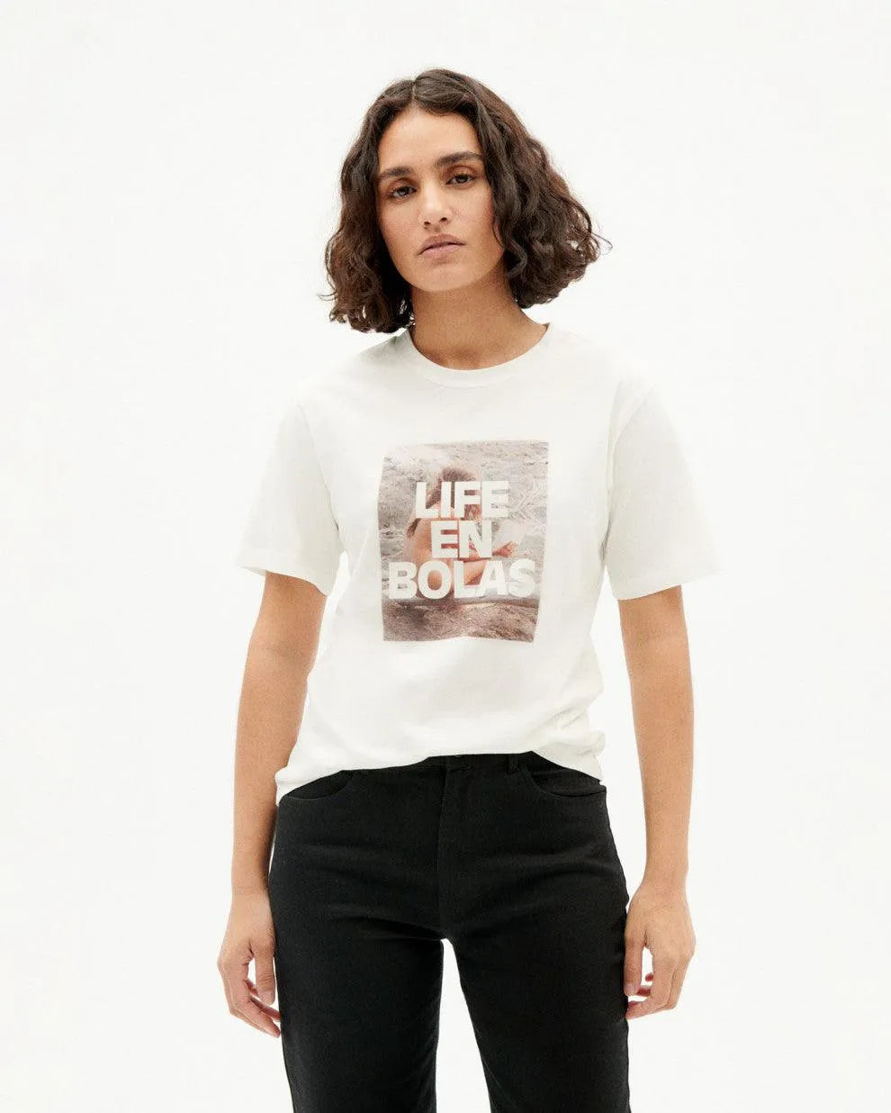 Camiseta Life en Bolas - ECRU