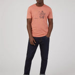 Camiseta Linear Cruise Dark Pink - ECRU