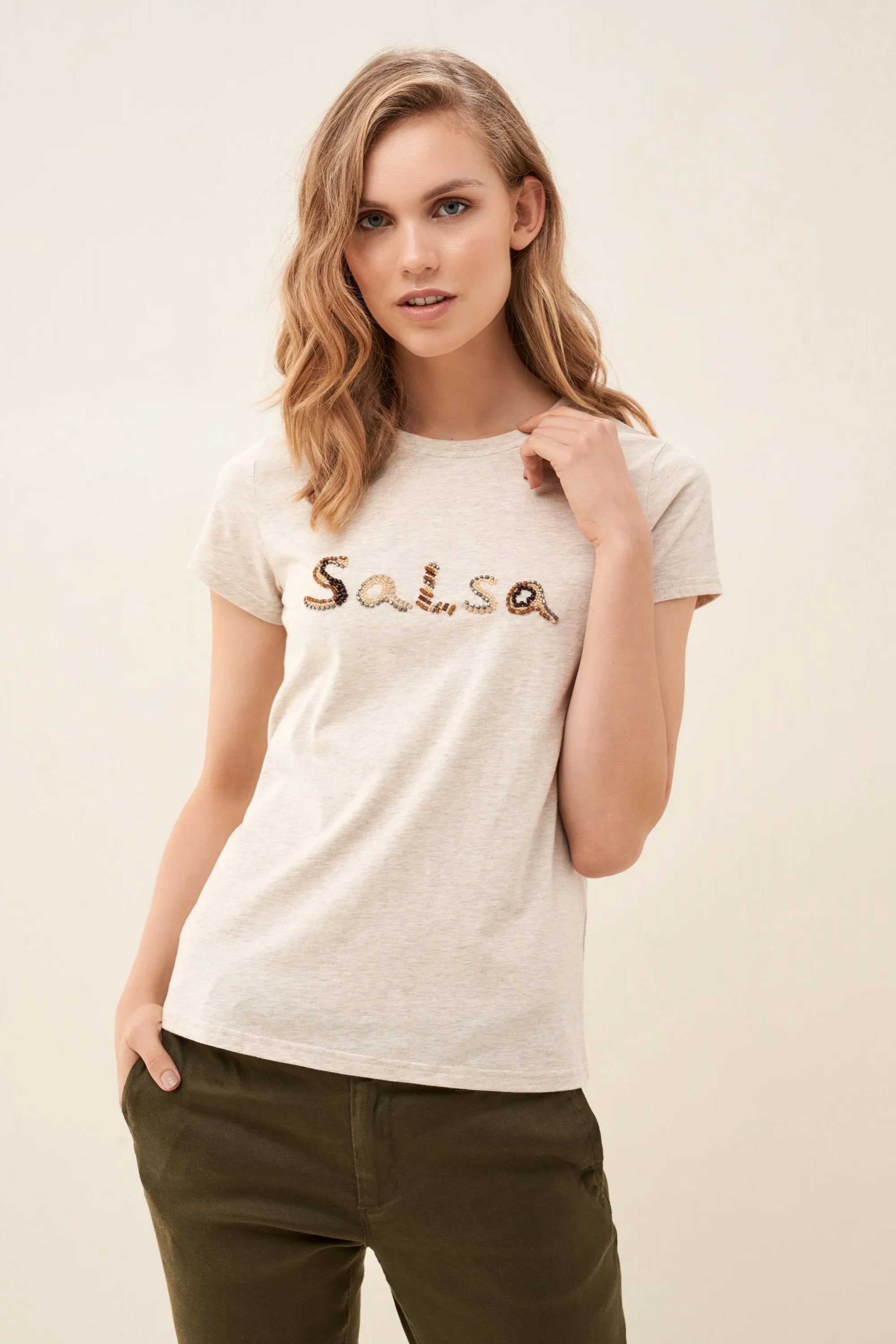 Camiseta Logo - ECRU