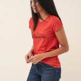 CAMISETA LOGO CON DETALLES PIEDRAS - ECRU