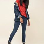 CAMISETA LOGO CON DETALLES PIEDRAS - ECRU