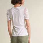 Camiseta Logo Salsa con Brillos - ECRU