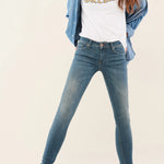 CAMISETA LOGO SALSA DE ALGODÓN CON ABALORIOS - ECRU