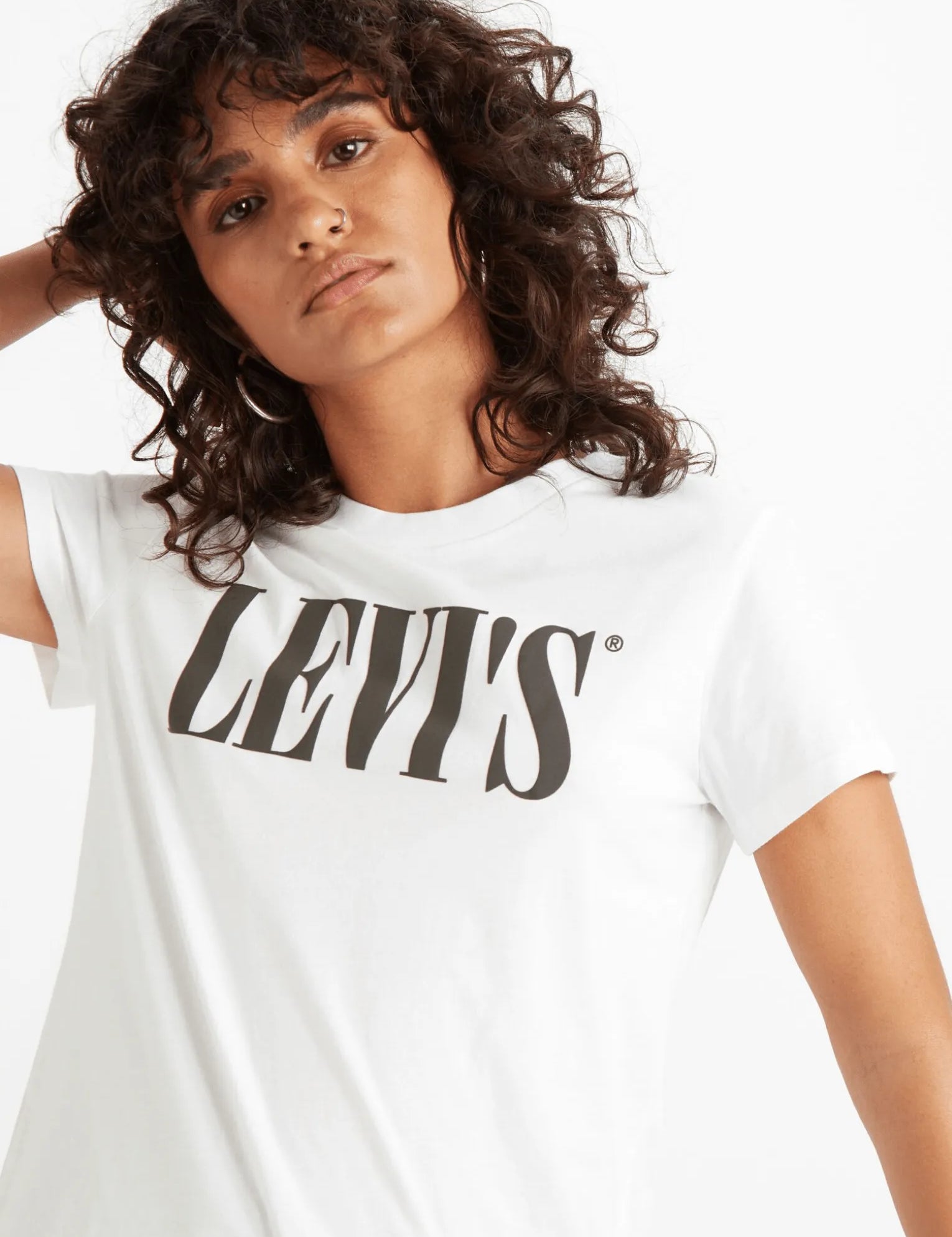 Camiseta Logo Serif - ECRU