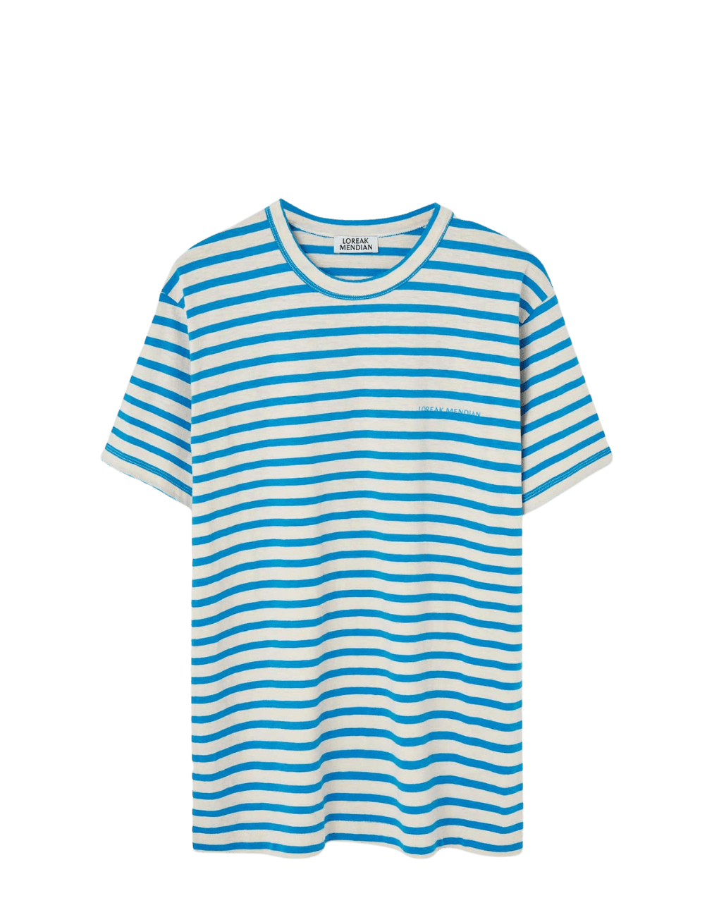 Camiseta Loreak Mendian Aingura M SS Off White Blue - ECRU
