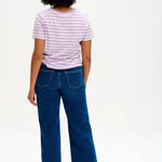 Camiseta Maggie Lilac off-white Stripe Lightning - ECRU