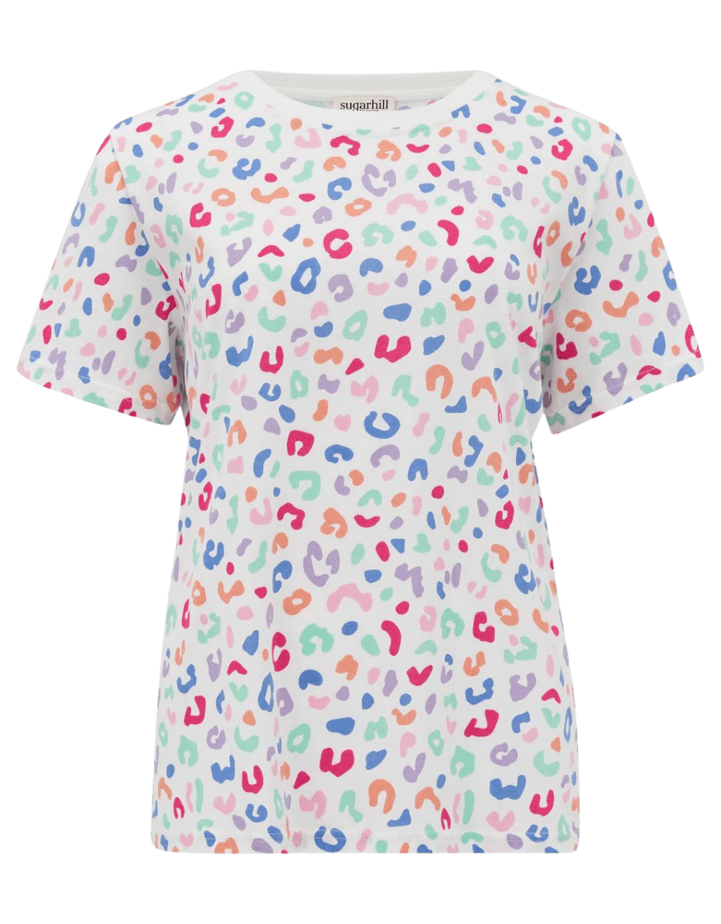 Camiseta Maggie Multi Pastel Leopard - ECRU