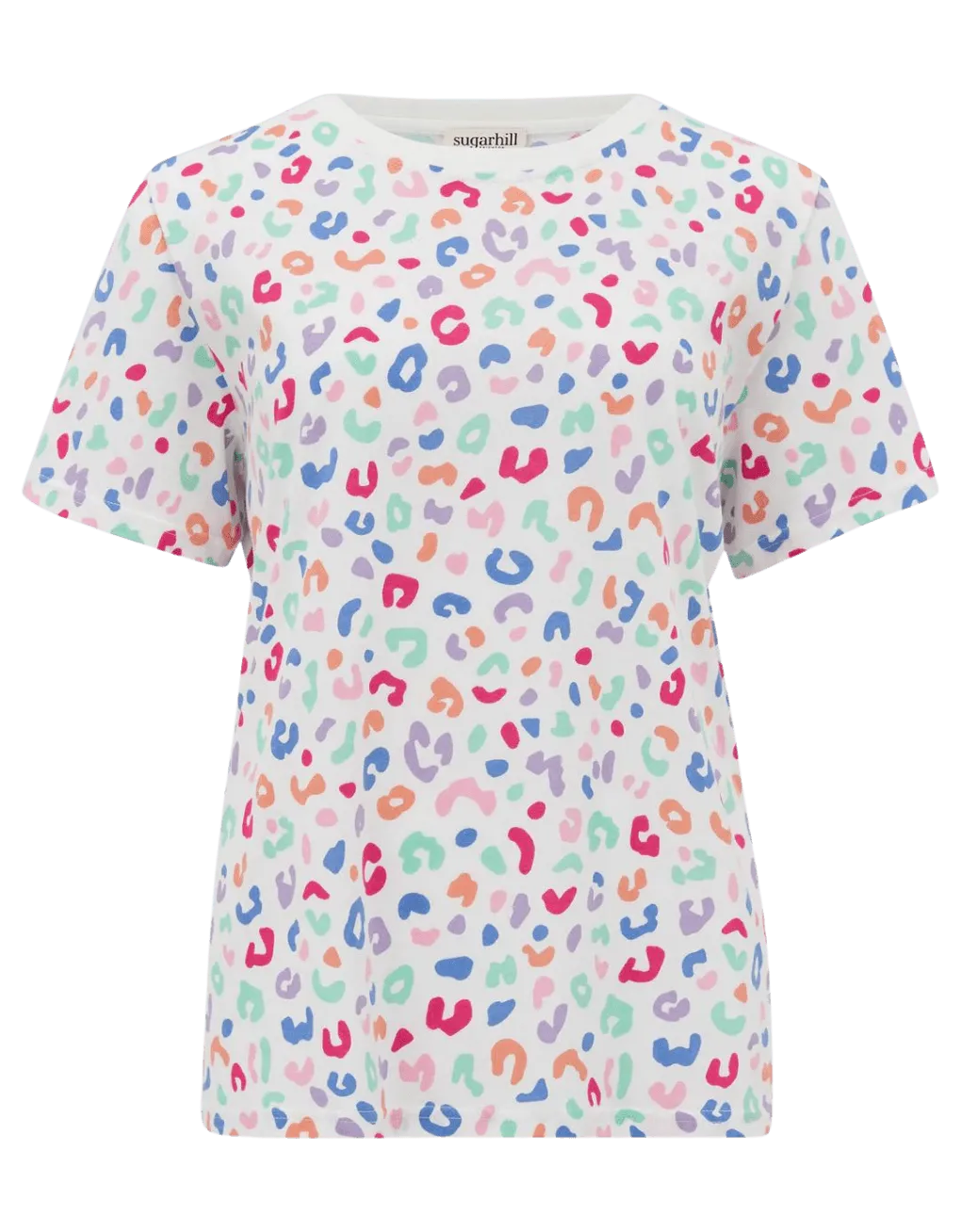 Camiseta Maggie Multi Pastel Leopard - ECRU