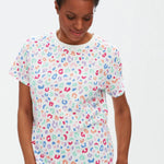 Camiseta Maggie Multi Pastel Leopard - ECRU