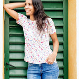 Camiseta Maggie Multi Pastel Leopard - ECRU