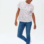 Camiseta Maggie Multi Pastel Leopard - ECRU