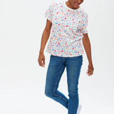 Camiseta Maggie Multi Pastel Leopard - ECRU