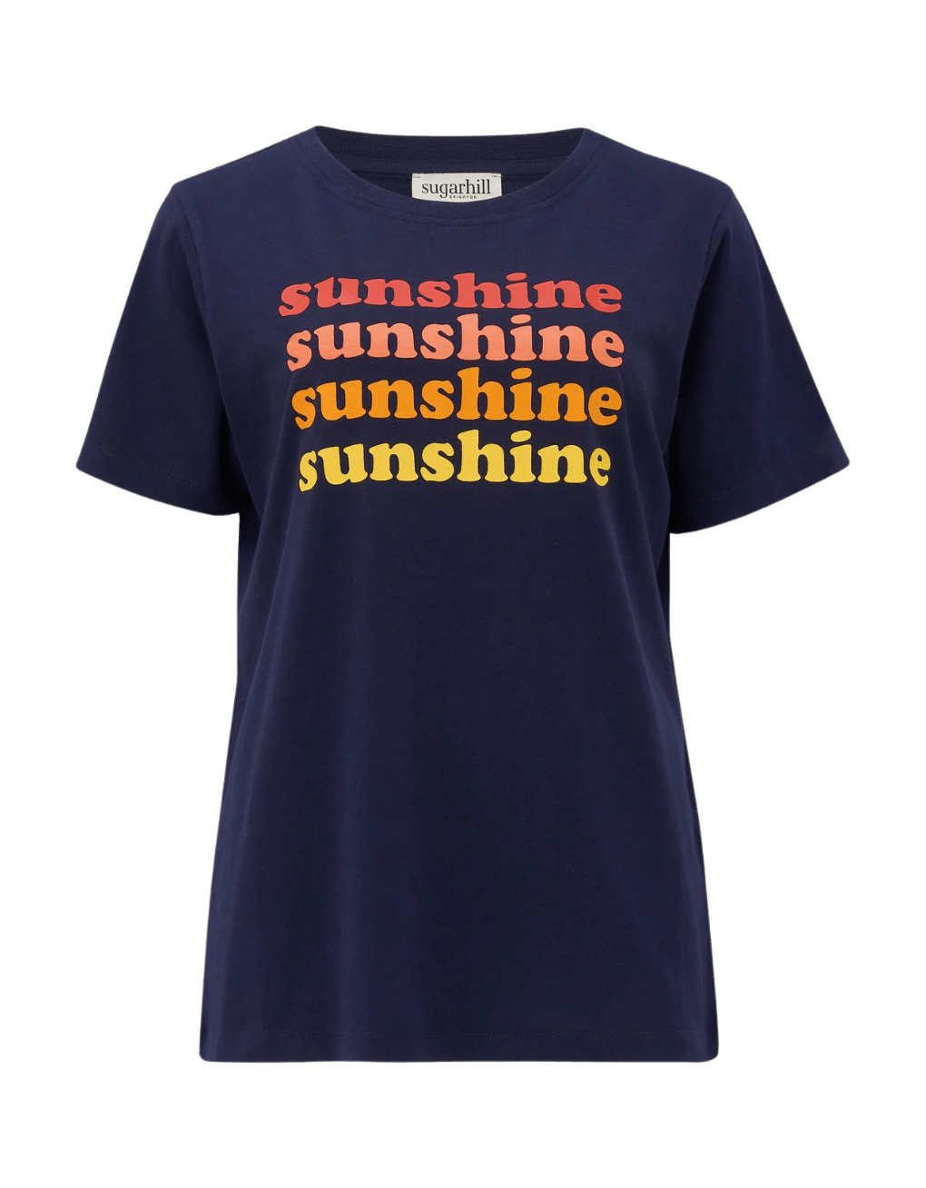 Camiseta Maggie Navy Retro Sunshine - ECRU