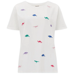 Camiseta Maggie Off-white Dinosaur Embroidery - ECRU