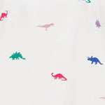 Camiseta Maggie Off-white Dinosaur Embroidery - ECRU