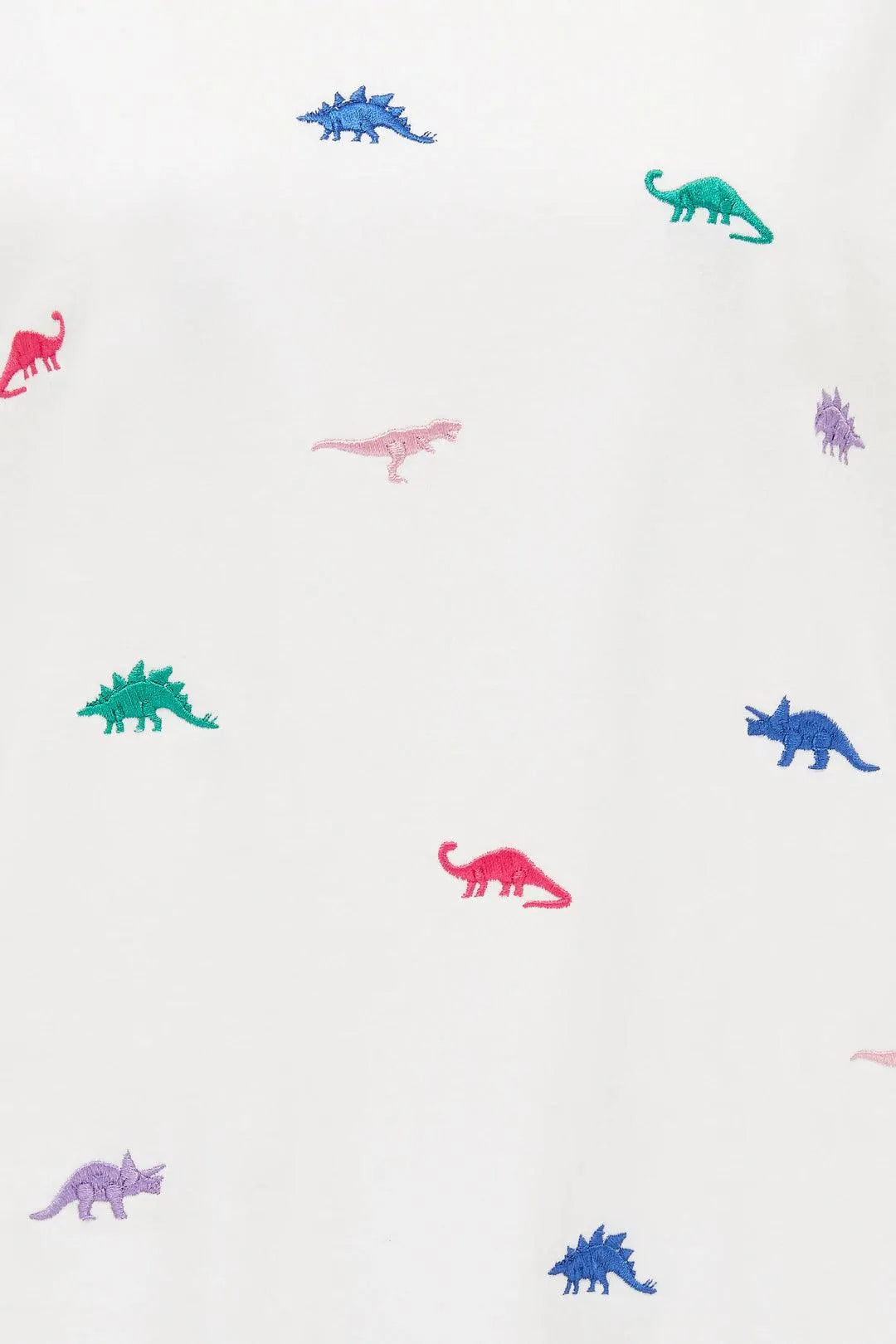 Camiseta Maggie Off-white Dinosaur Embroidery - ECRU