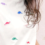 Camiseta Maggie Off-white Dinosaur Embroidery - ECRU