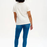 Camiseta Maggie Off-white Dinosaur Embroidery - ECRU