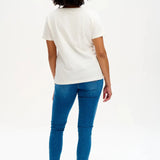 Camiseta Maggie Off-white Dinosaur Embroidery - ECRU