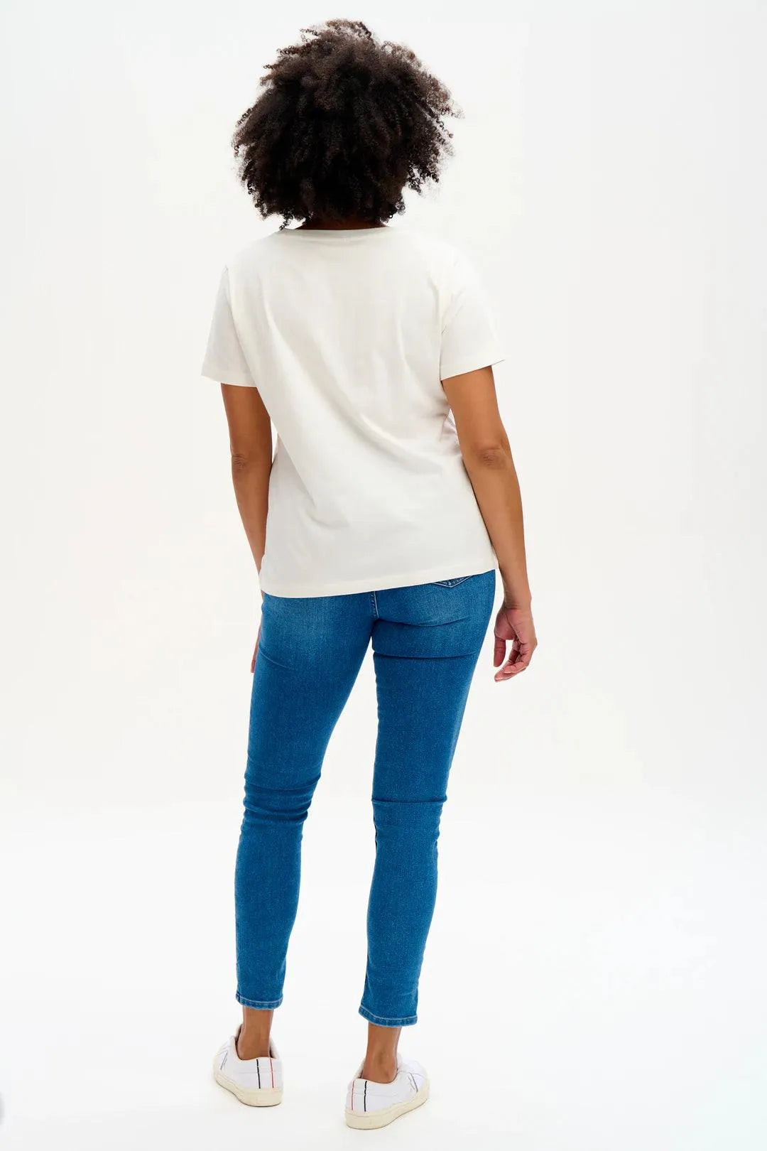 Camiseta Maggie Off-white Dinosaur Embroidery - ECRU