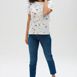 Camiseta Maggie Off-White Outerspace - ECRU