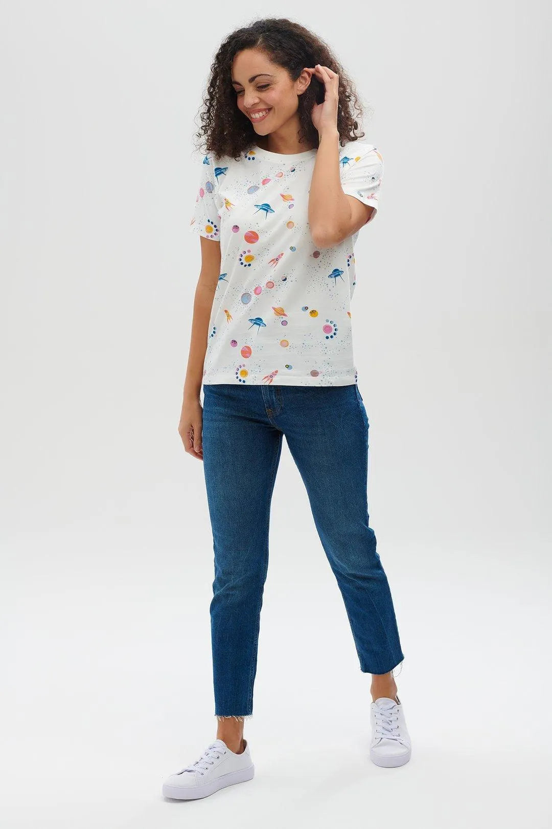 Camiseta Maggie Off-White Outerspace - ECRU