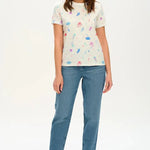 Camiseta Maggie Off-White/Multi Deep Sea - ECRU