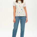 Camiseta Maggie Off-White/Multi Deep Sea - ECRU