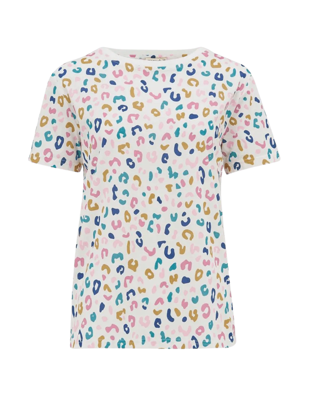 Camiseta Maggie Off-White/Multi Winter Leopard - ECRU