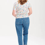 Camiseta Maggie Off-White/Multi Winter Leopard - ECRU