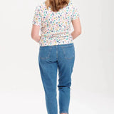 Camiseta Maggie Off-White/Multi Winter Leopard - ECRU