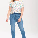 Camiseta Maggie Off-White/Multi Winter Leopard - ECRU