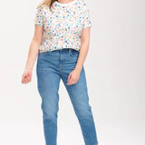 Camiseta Maggie Off-White/Multi Winter Leopard - ECRU