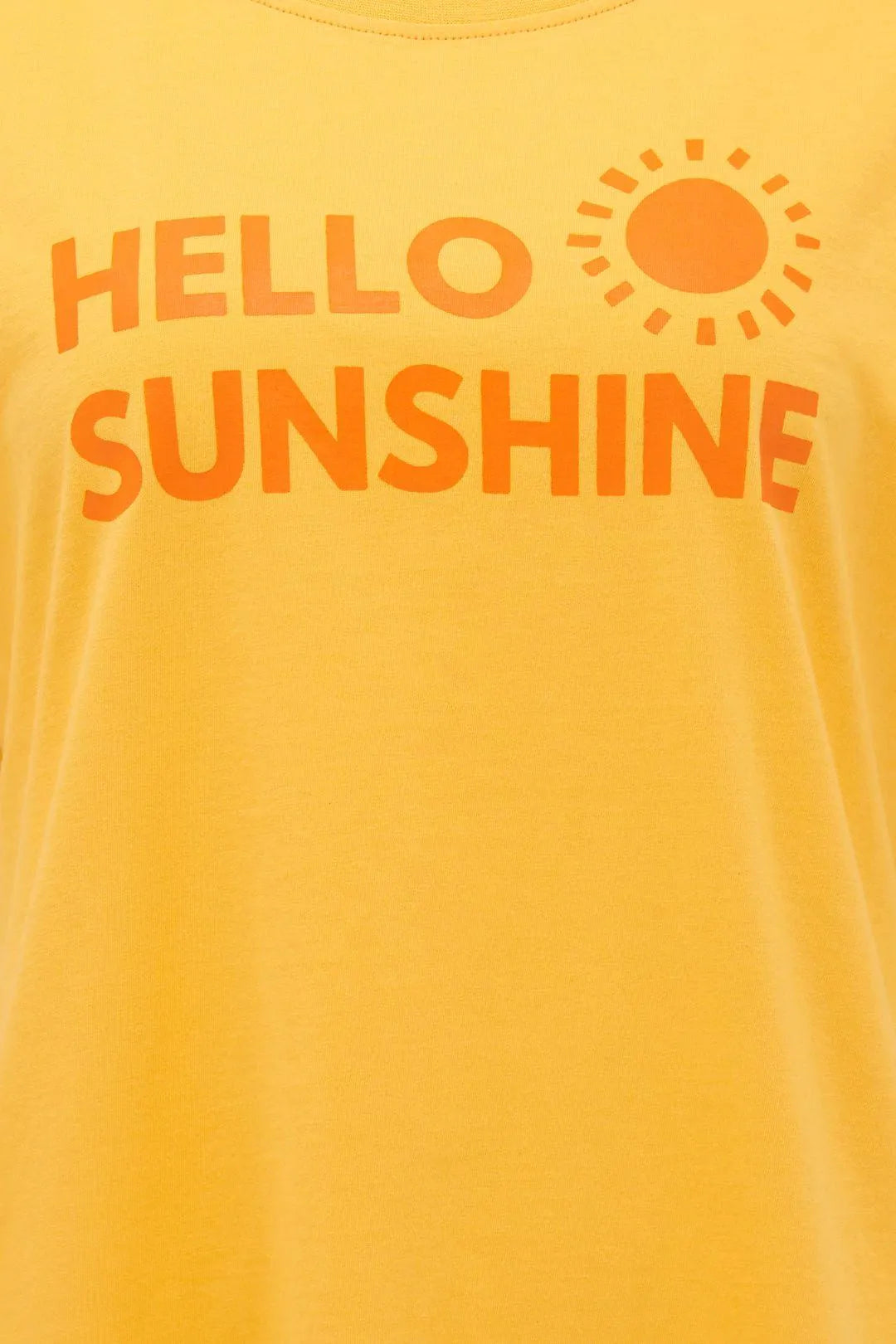 Camiseta Maggie Yellow Hello Sunshine - ECRU
