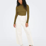 Camiseta Manga Larga Fransiska Dried Tobacco - ECRU